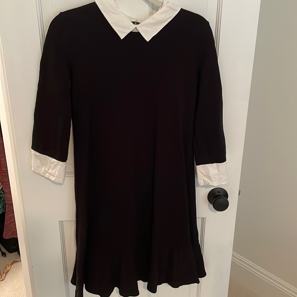 Maternity Black Collared Dress- Great for work. Isabella Oliver (Pea in the Pod)